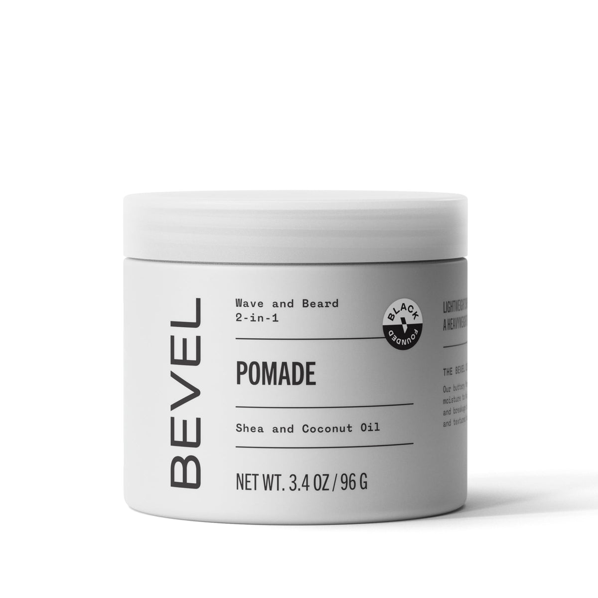 Bevel beard balm-pomade soft-hold on hands for even moisture