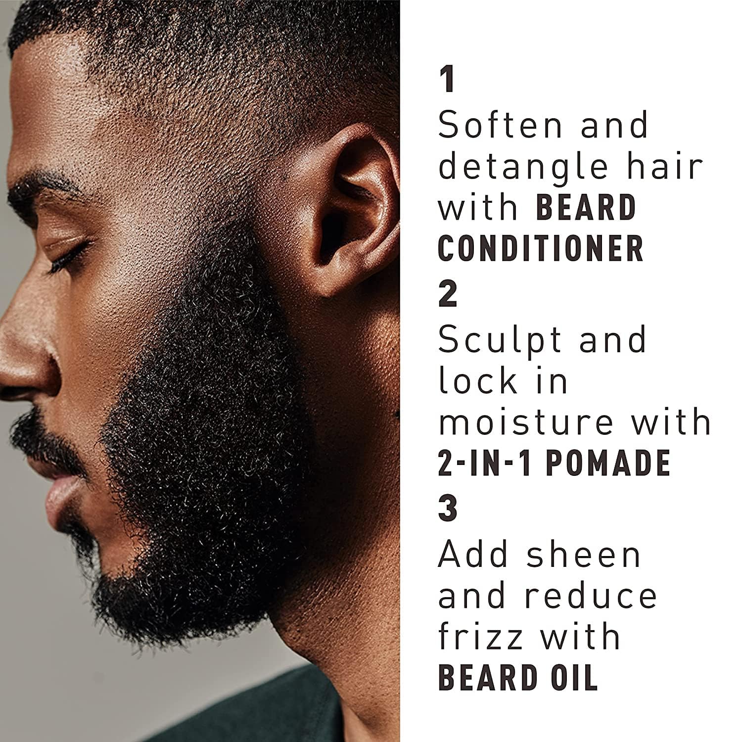 Bevel beard care kit display on counter