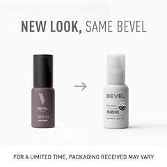 Bevel application dropper shows easy, controlled use for daily beard care.