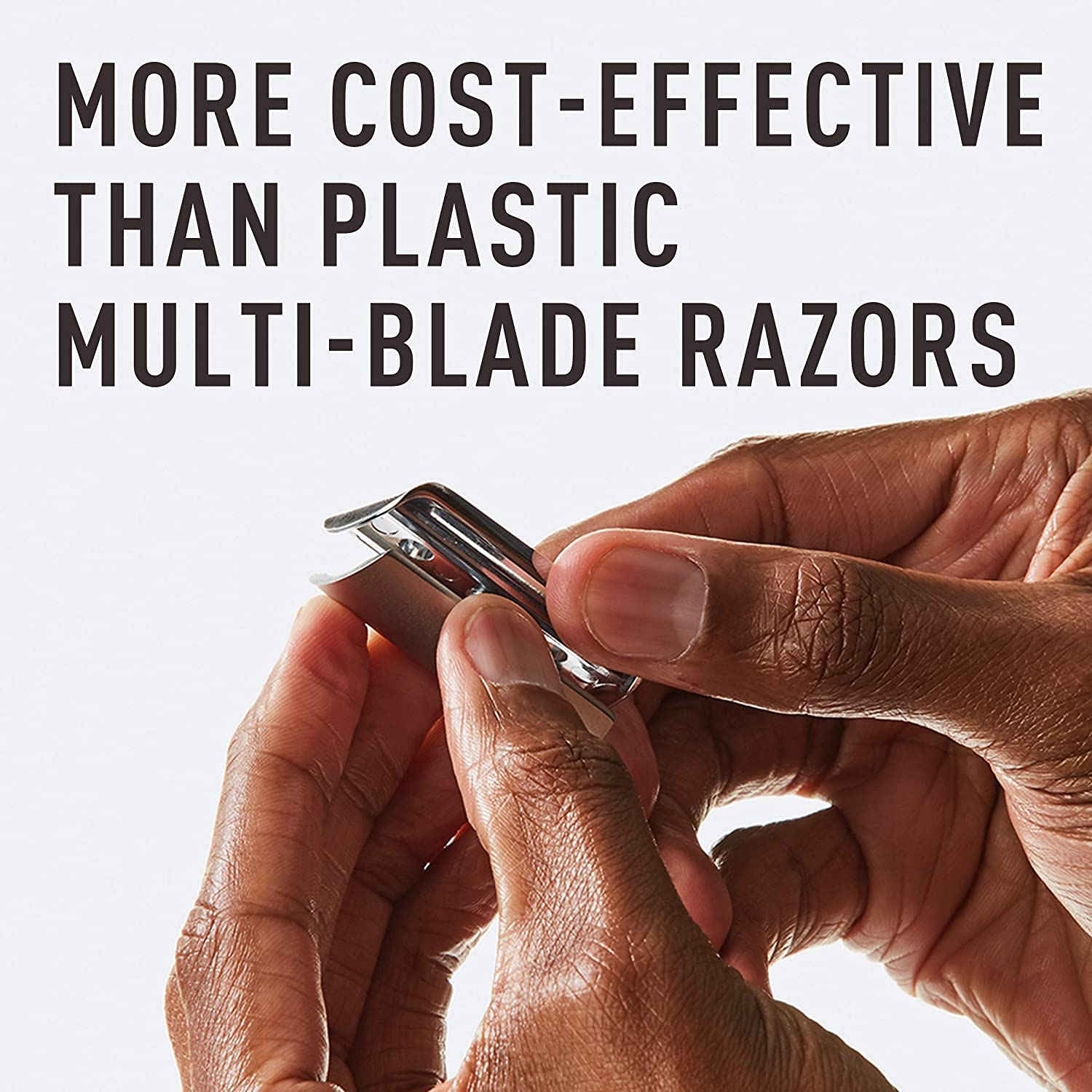 Bevel blade close-up demonstrating precision and minimized nicks.