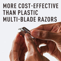 Bevel blade close-up demonstrating precision and minimized nicks.