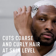 Bevel blades show a low-friction coating for a gentle glide.