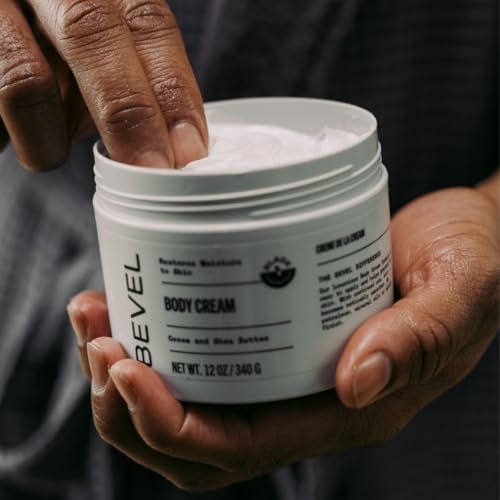 Bevel Body Cream application spread showing smooth texture for daily use.