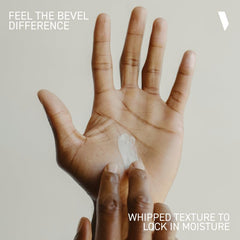 Bevel Body Cream cap twist demonstrates easy, mess-free dispensing.