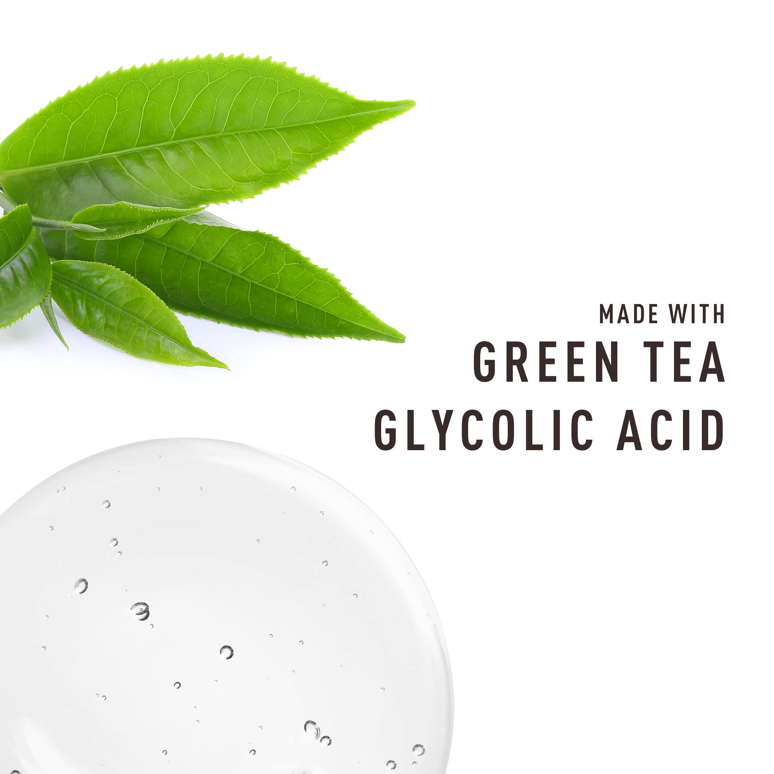 Bevel Essentials green tea extract illustration highlighting soothing benefits