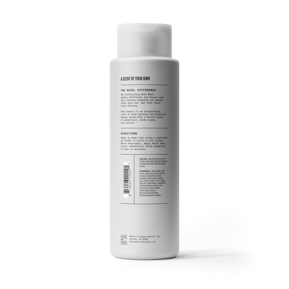 Bevel gel de baño exfoliante, empaque puede variar según la compra.