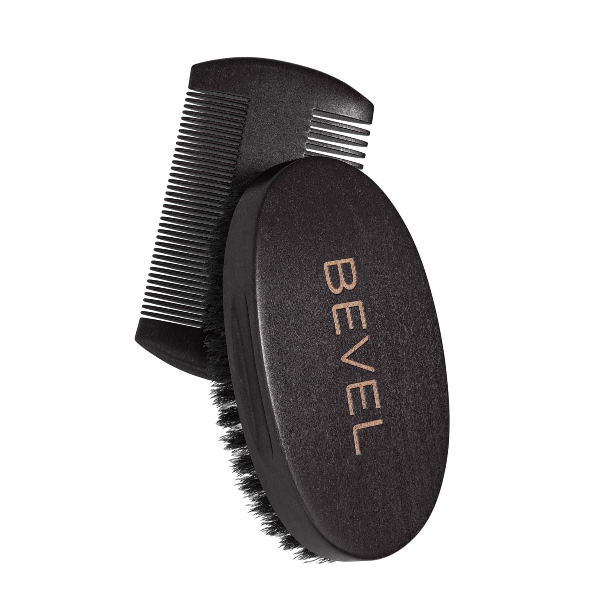 Natural pearwood texture enhances grip while styling textured hair.