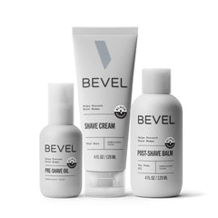Bevel pre-shave oil close-up, smooths skin for a clean glide