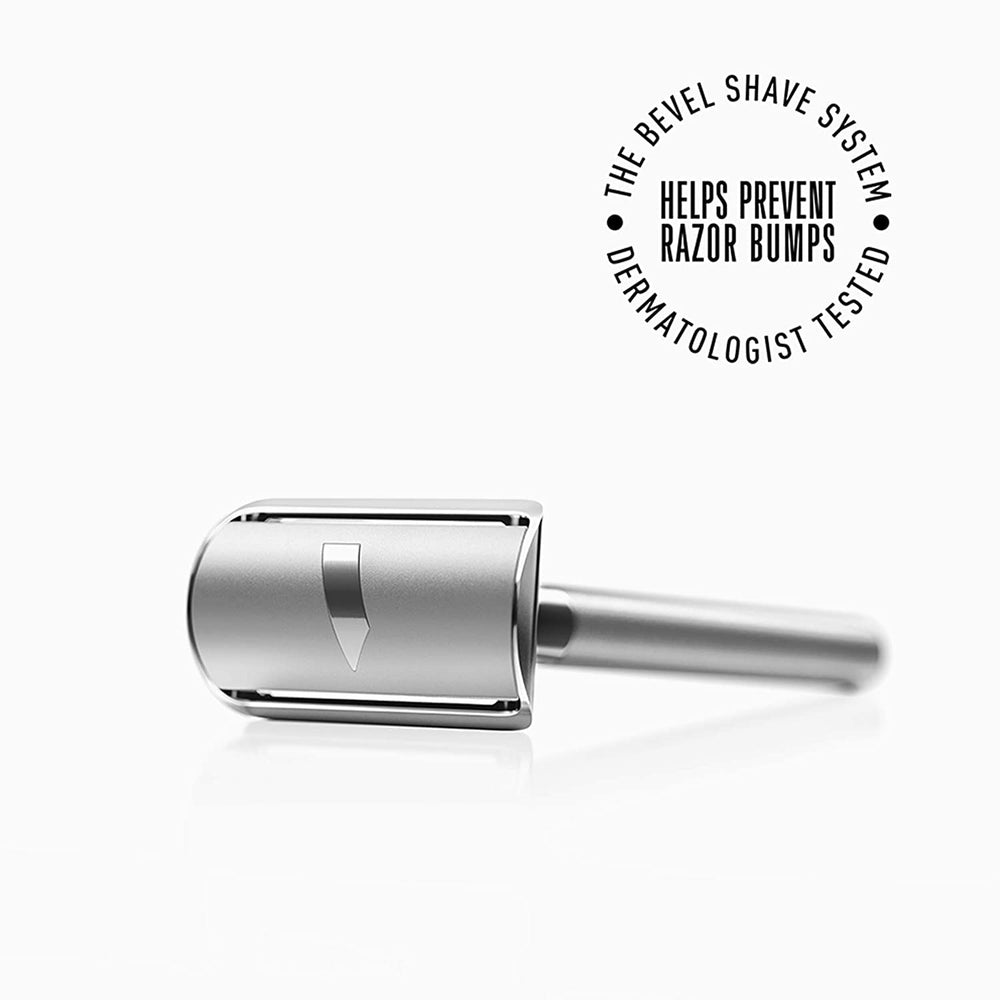 Bevel restoring balm being applied to soothe skin.
