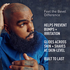 Bevel safety razor blades refills pack with ten double-edge blades.