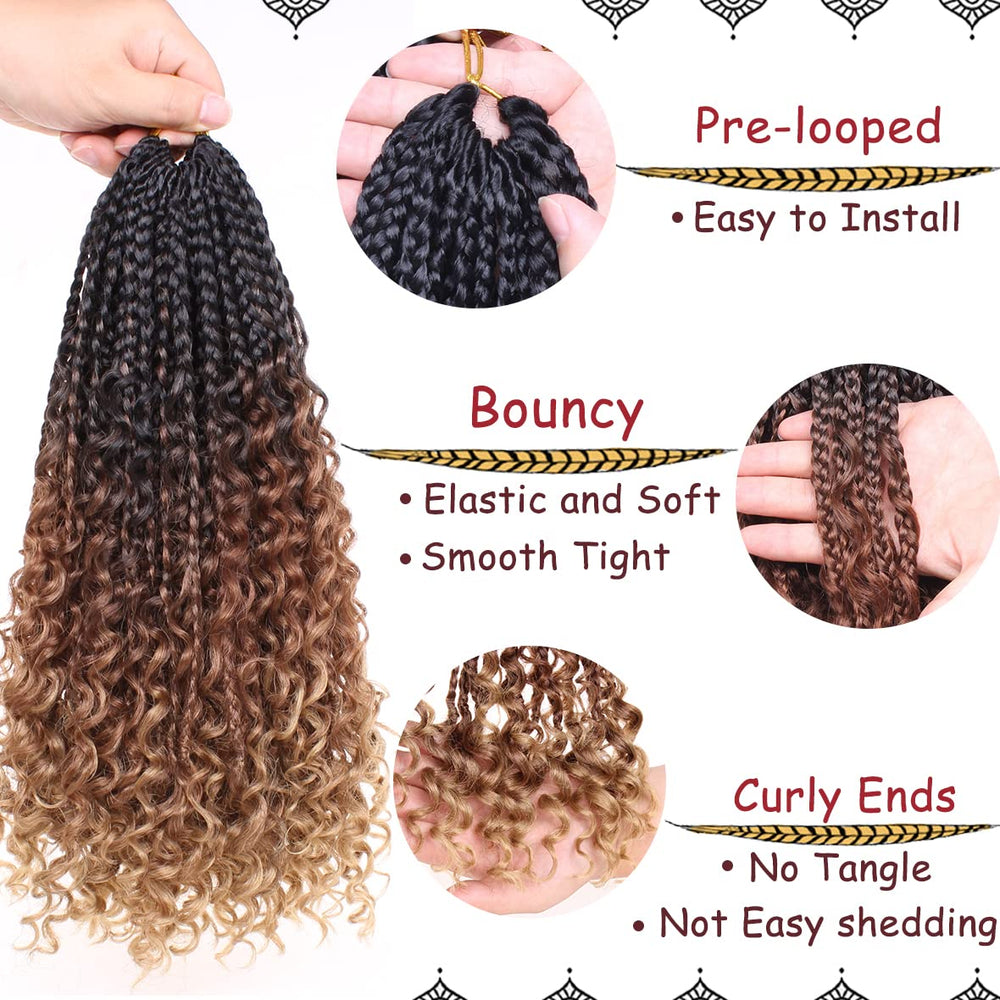 Beverlee 14-inch boho braids natural color closeup emphasizes lightweight feel.