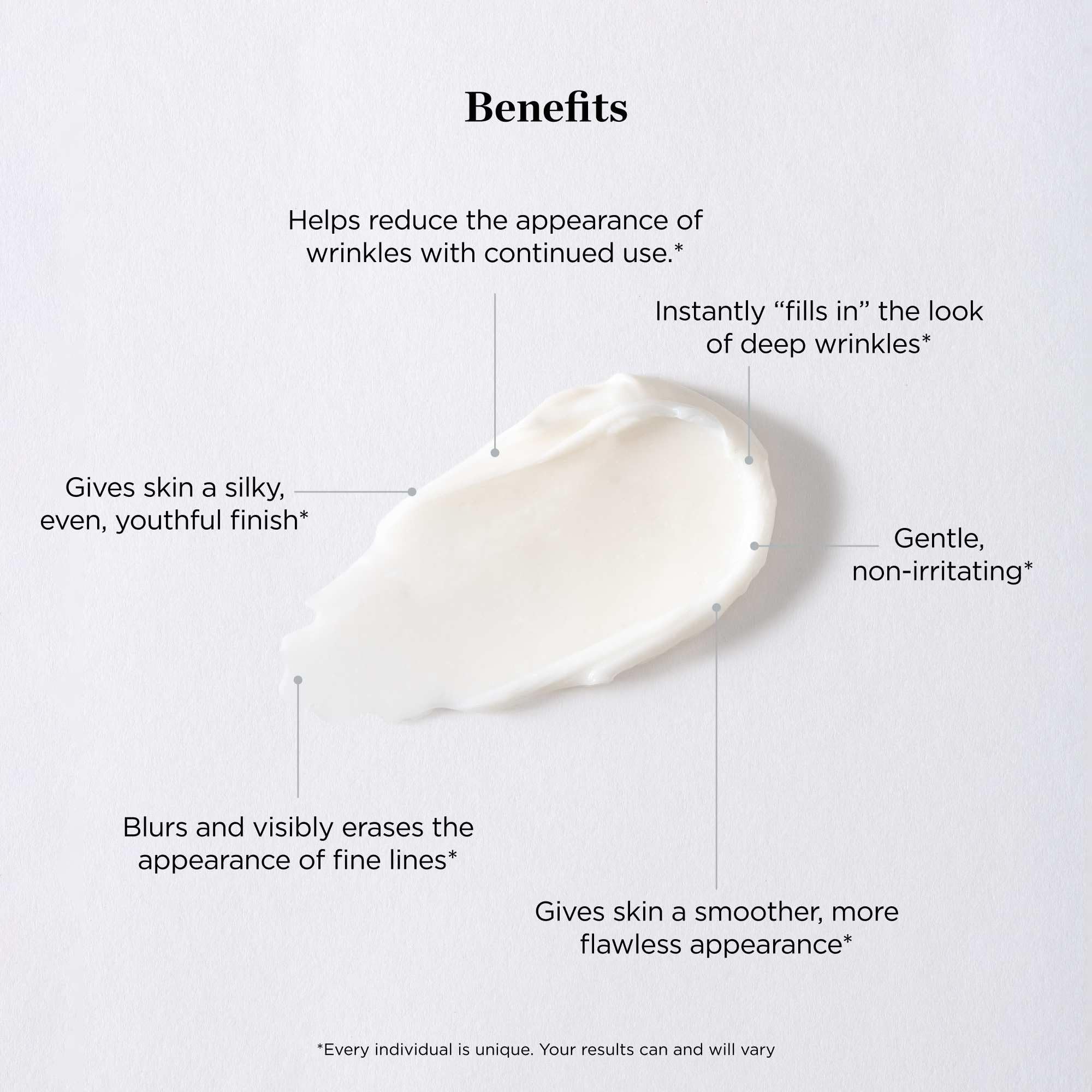 Beverly Hills MD Deep Wrinkle Filler on finger demonstrates quick blend into skin