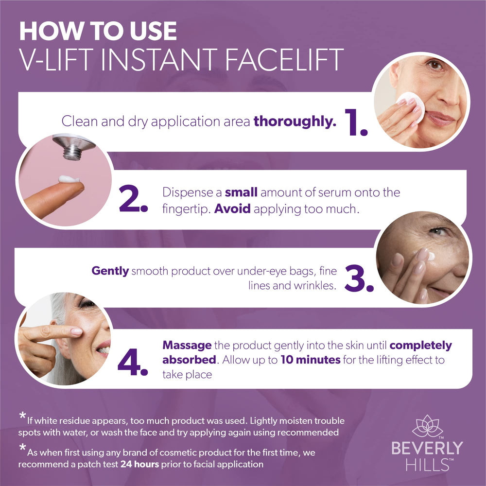 BEVERLY HILLS V-Lift applying under-eye area for a refreshed look.