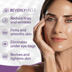 BEVERLY HILLS V-Lift serum texture on fingertip for quick absorption.