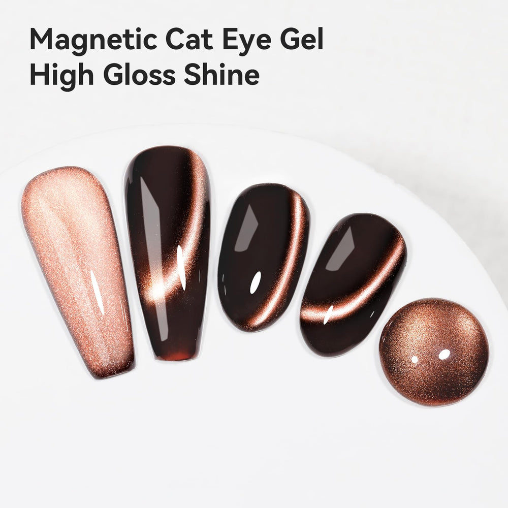 Bevimee cat eye gel delivers a glossy mirror finish on nails