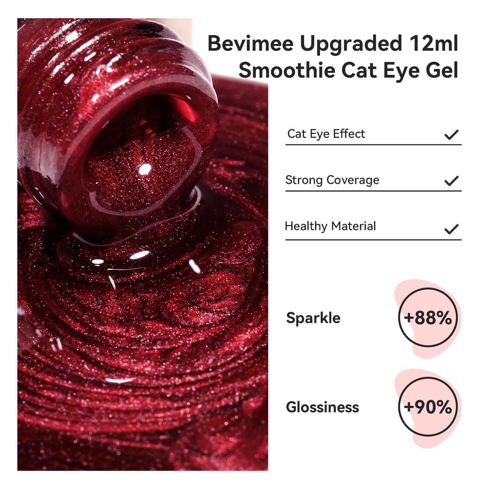 Bevimee cat eye magnet stick for nail art customization and varied effects
