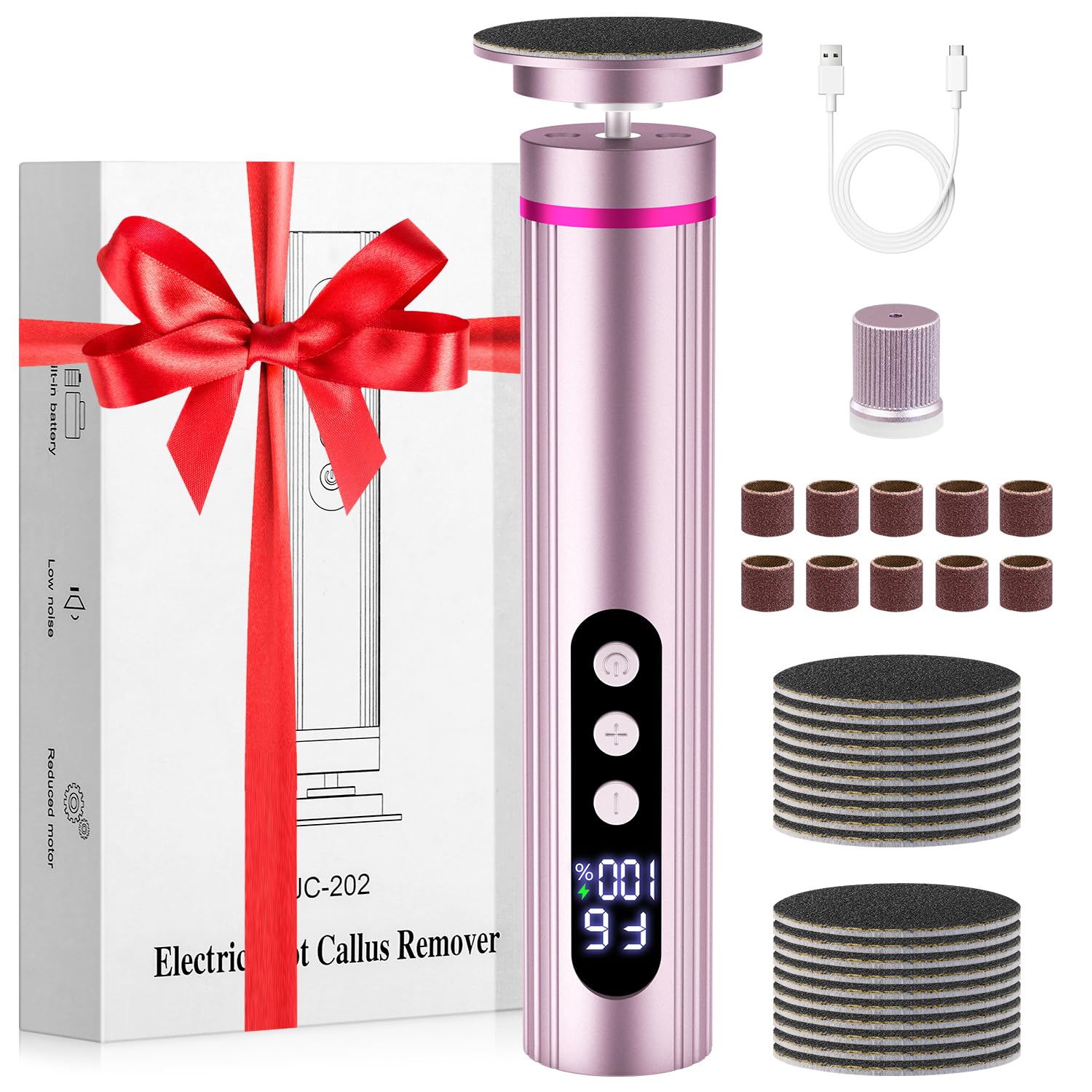 BevinMugford 2-in-1 foot file and nail grinder for at-home pedicure convenience.
