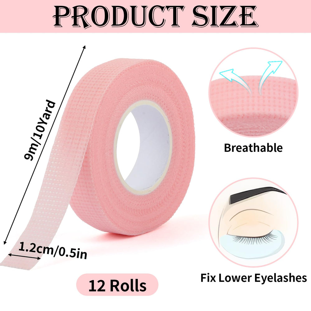 BEVTEE pink lash tape roll provides breathable, skin-friendly performance.