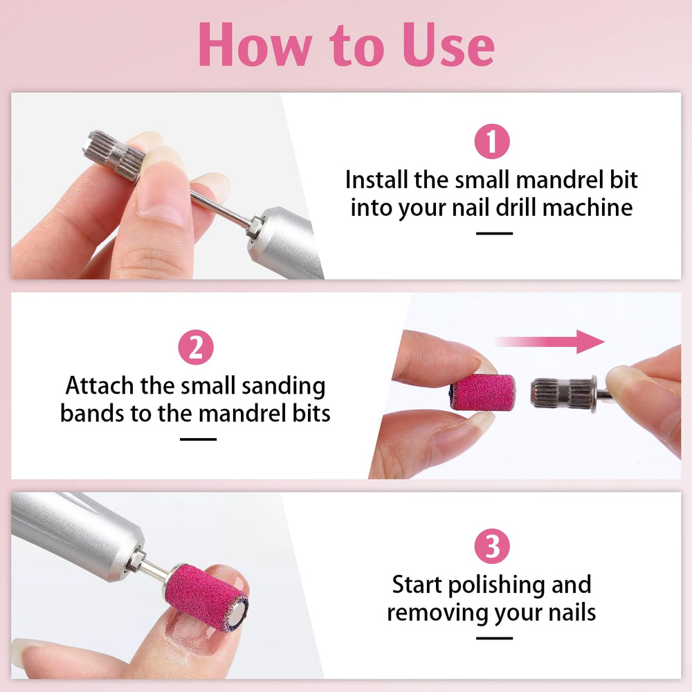 BEVTEE sanding bands grit 180 and 240 for shaping and smoothing nails