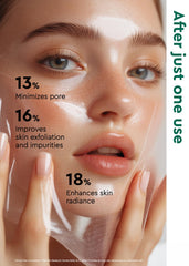 BE+WANTS exfoliación suave con ácidos AHA y BHA para renovación semanal.