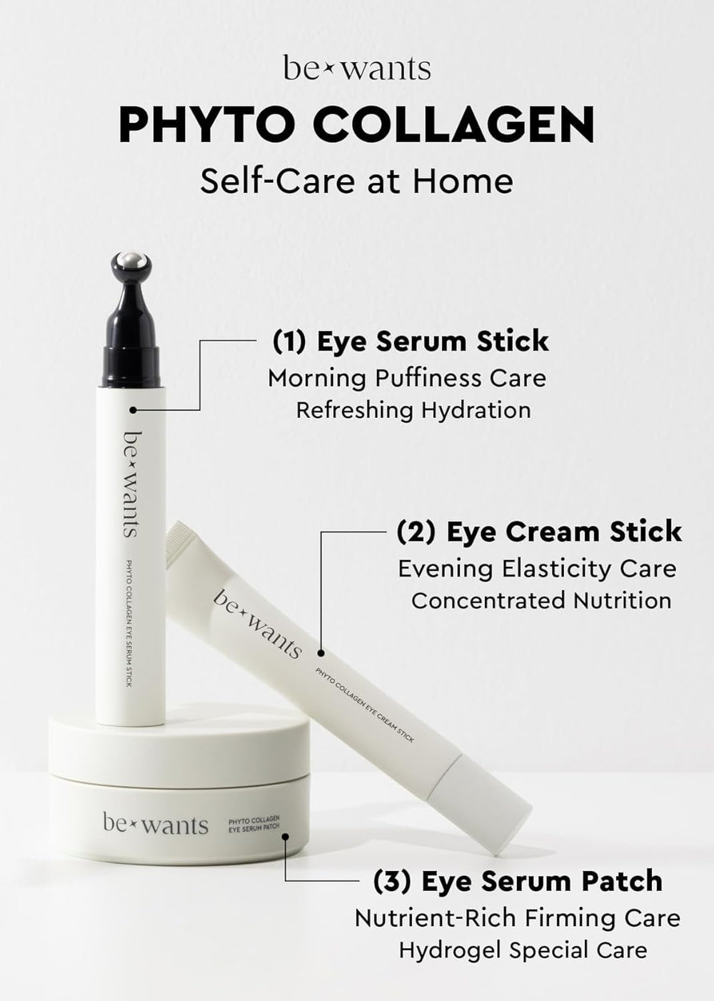 BE+WANTS parches ojos-60 piezas para uso diario y renovacion simple
