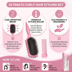 Bewelio brush features ergonomic grip for comfortable curling sessions