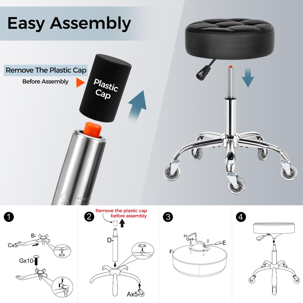 BEWISHOME PU leather seat is durable and easy to clean