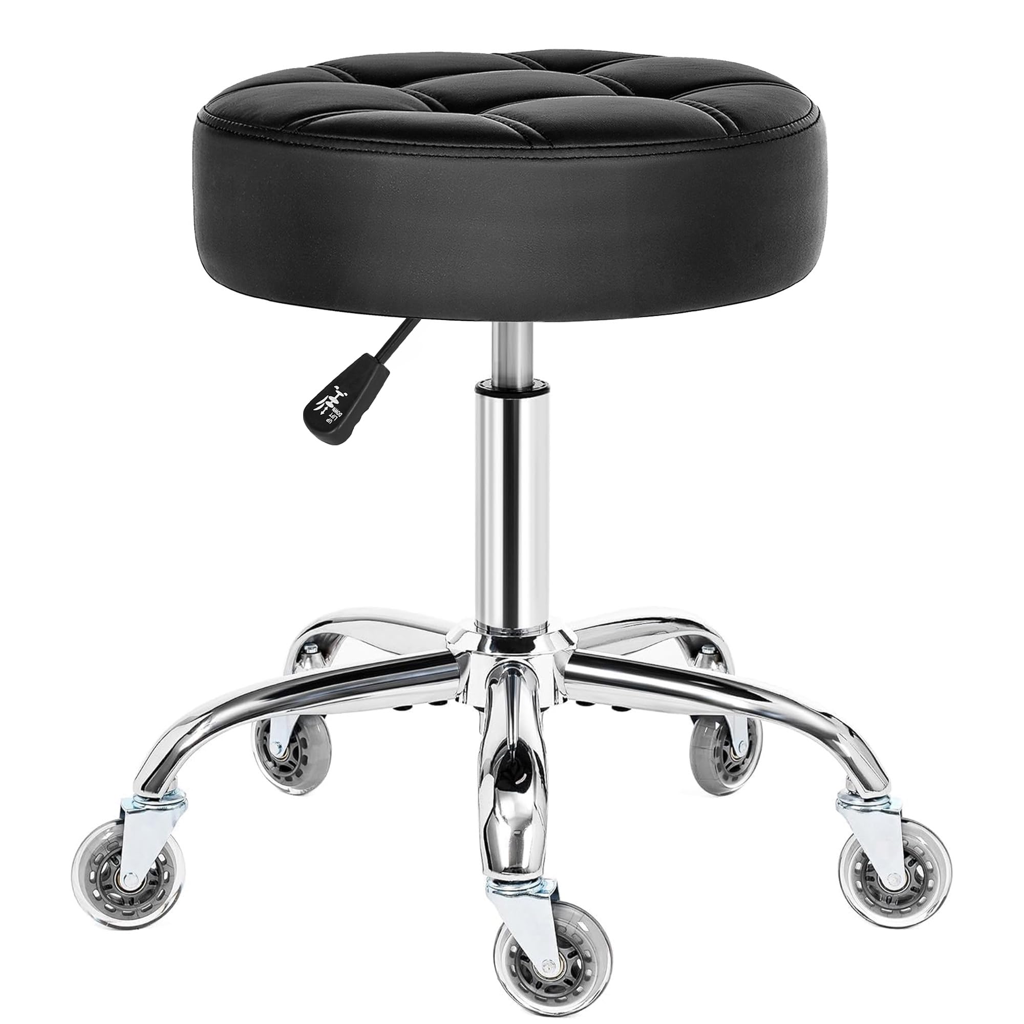 BEWISHOME rolling stool wheels enable smooth, quiet movement across floors