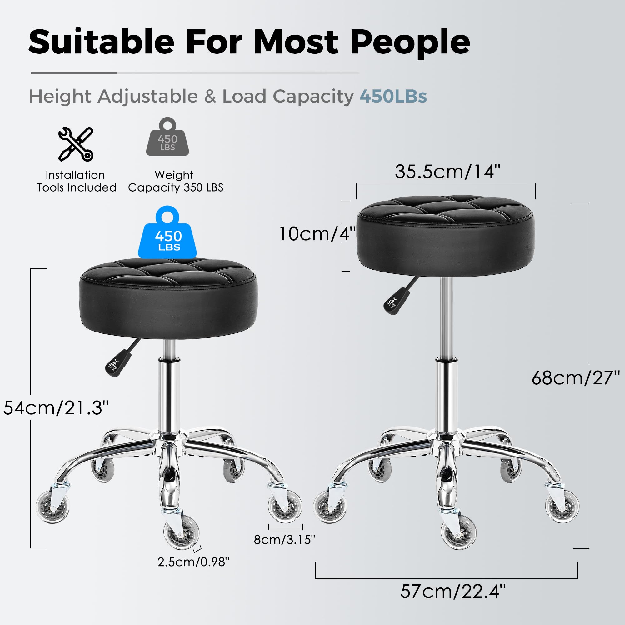 BEWISHOME stool height adjustment for ergonomic setup and comfort