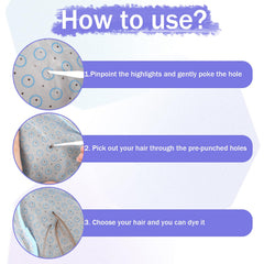 Bewudy highlighting caps purple help create dimensional highlights safely