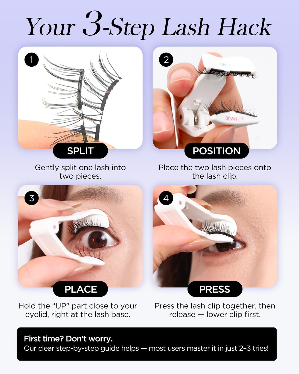 BEYELIAN compact lash kit fits in makeup bag for travel