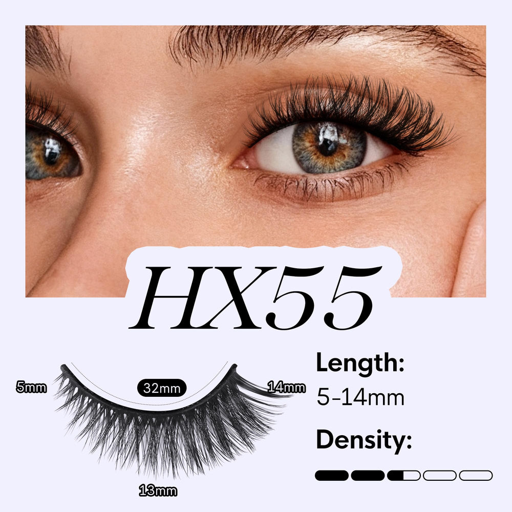 Closeup of BEYELIAN HX55 lash band for natural definition