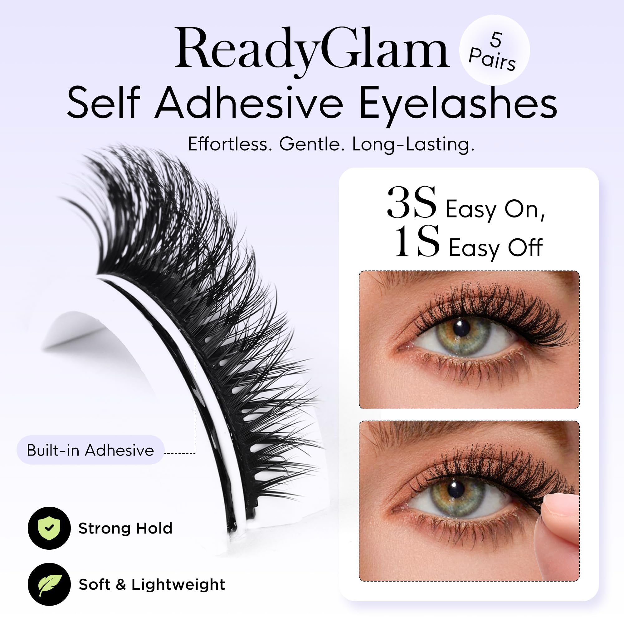 BEYELIAN HX55 self-adhesive lashes with natural look in a pack