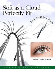 BEYELIAN lightweight lash with secure hold shown on eye for all-day wear.