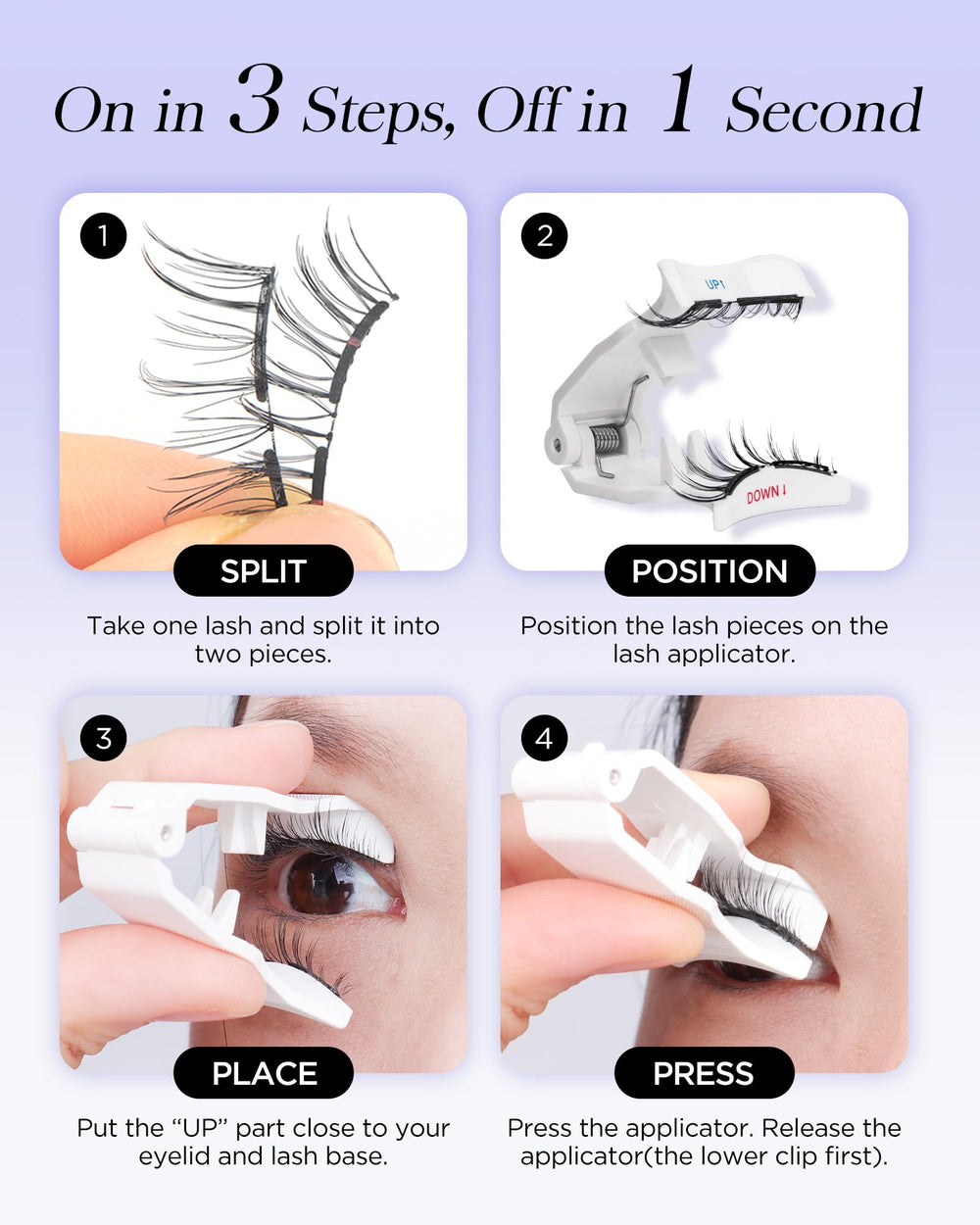 BEYELIAN natural-look lashes on-eye showcasing a subtle enhancement and comfort.