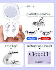 BEYELIAN soft magnetic strips eyelash detail highlighting lightweight, flexible band for comfort.