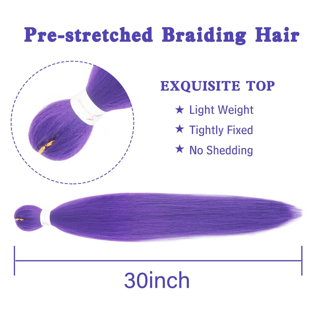 Beyond Beauty long purple braiding hair ideal for stage and cosplay looks.