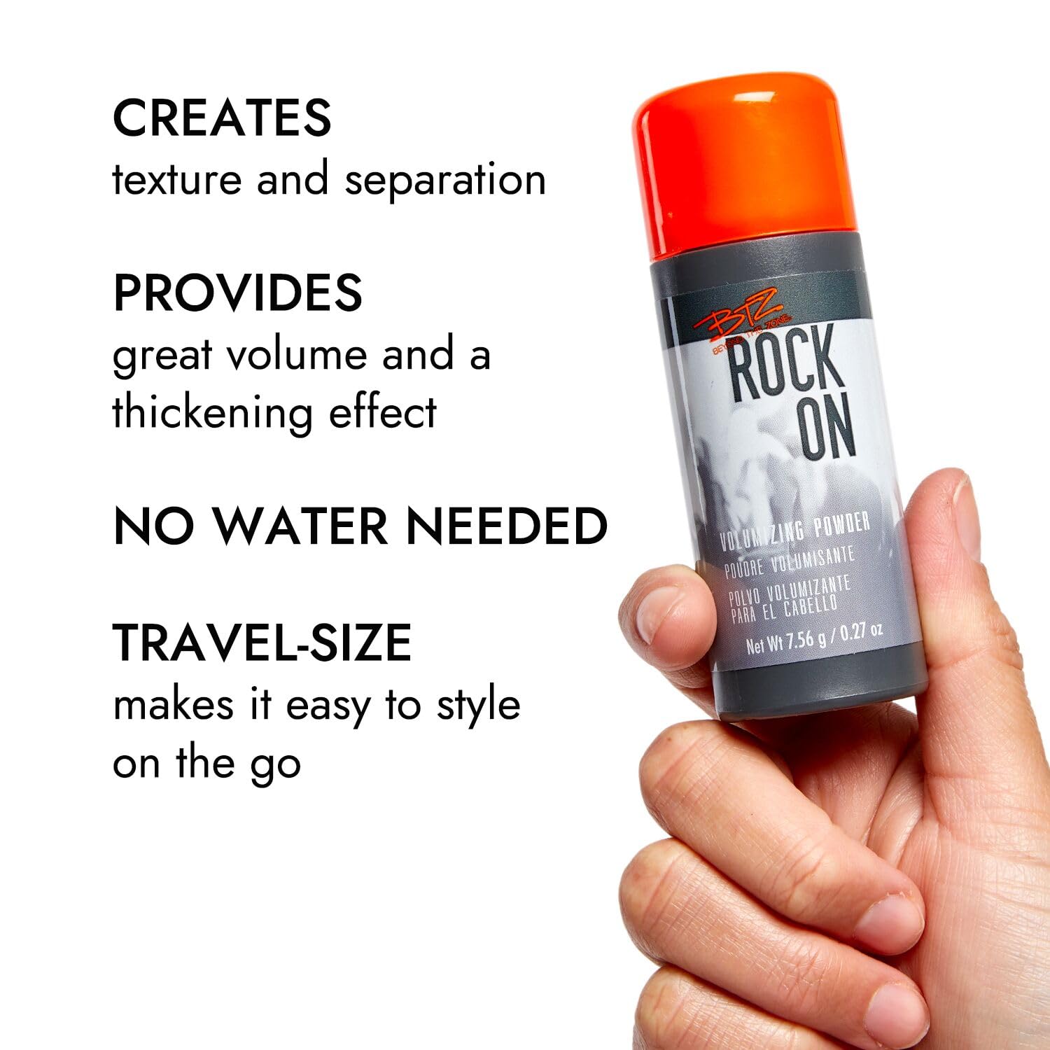 Beyond the Zone Rock On supports unisex styling with powder texture