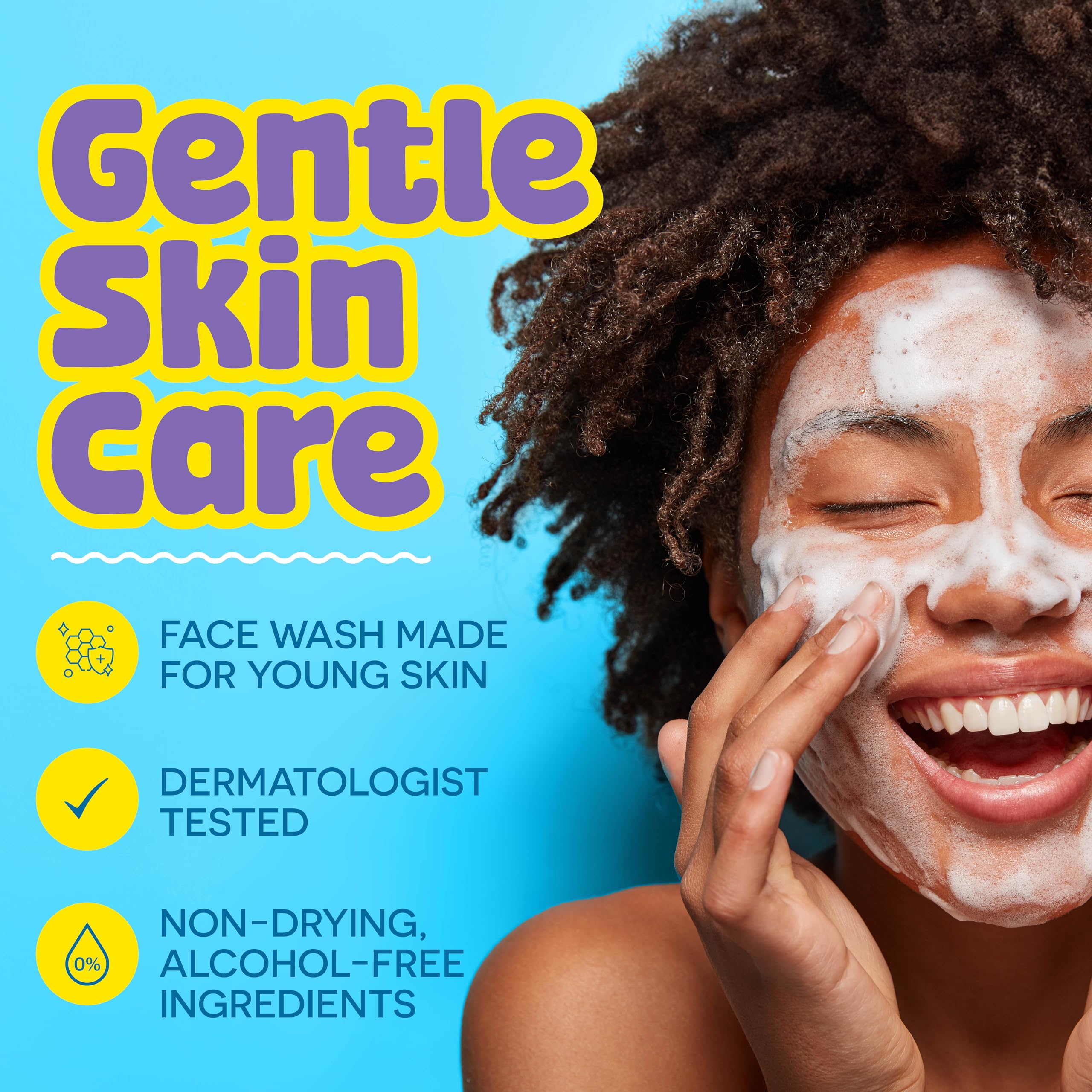 Gentle foam cleanser lather suitable for teen daily cleansing