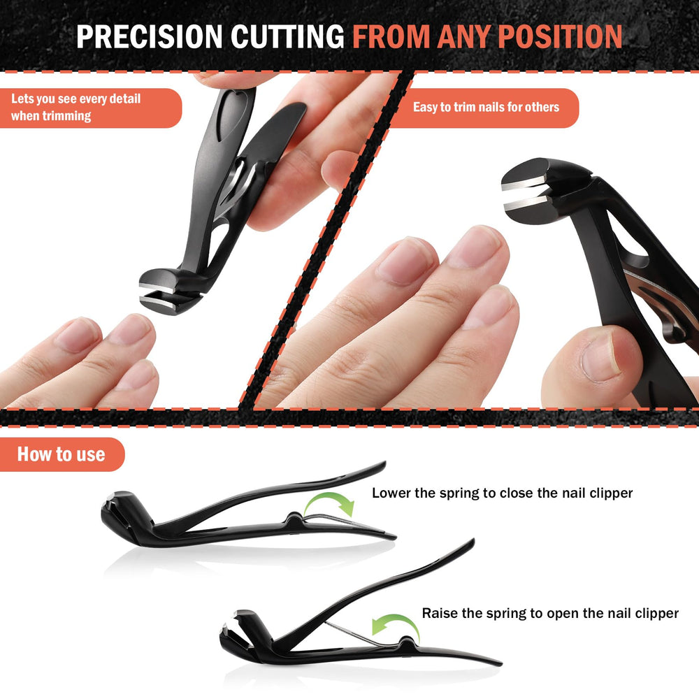 BEZOX anti-splash catcher clips nail debris for a cleaner space.