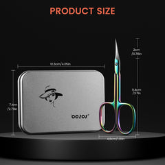 BEZOX curved cuticle scissors close-up showing durable stainless steel blade