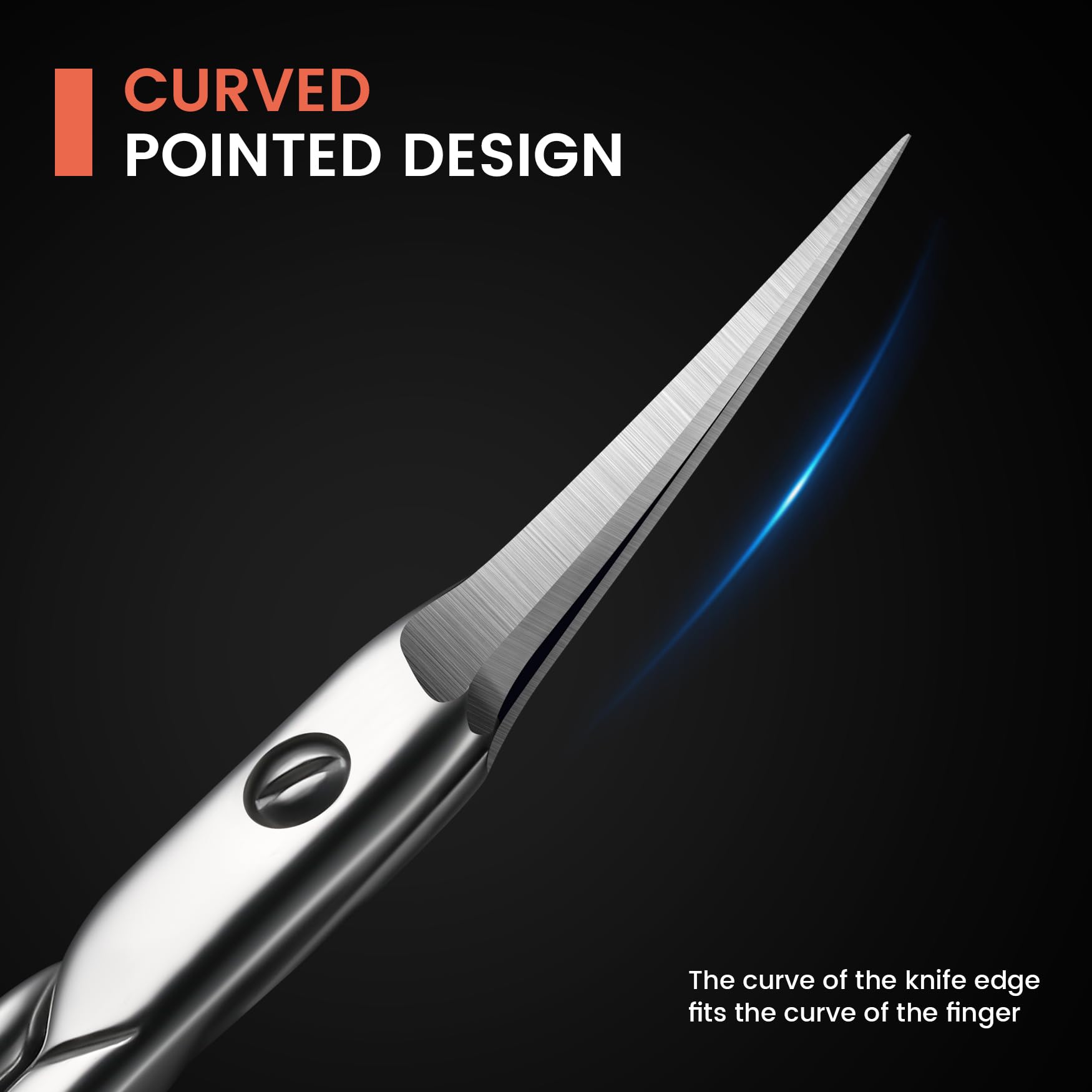 BEZOX ergonomic design aids control for comfortable, accurate cuticle shaping.