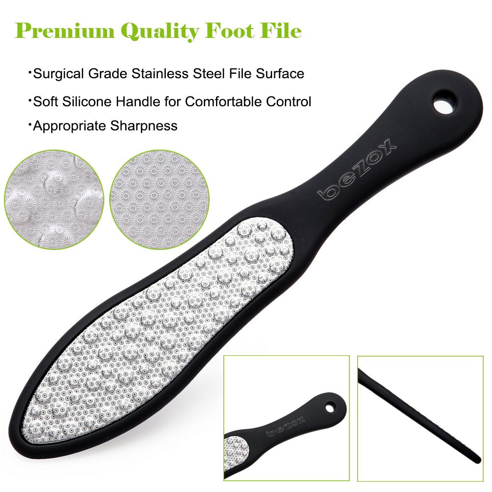 BEZOX foot file fine side closeup for smoothing feet