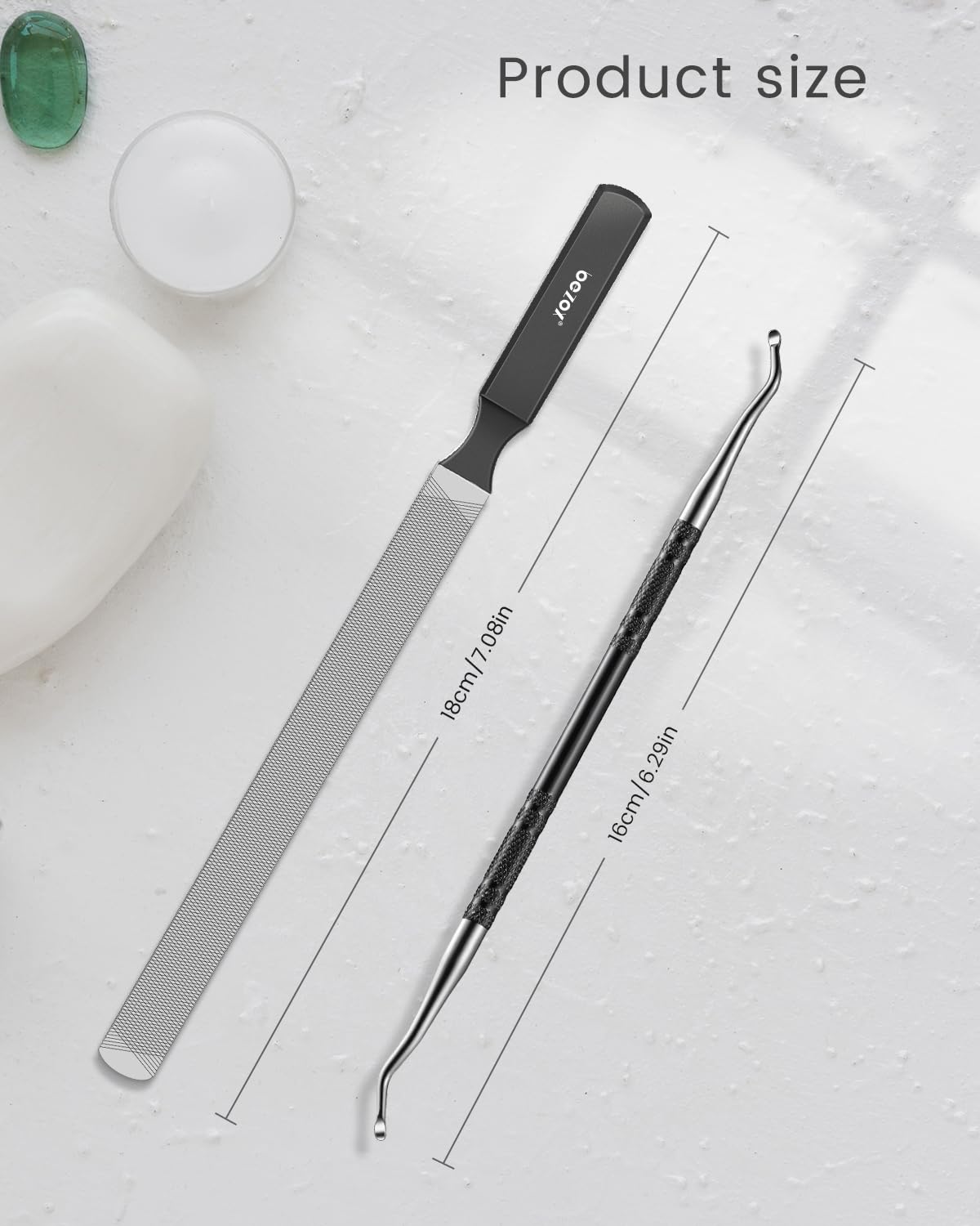 BEZOX manicure-pedicure dual-use tool for versatile nail care.