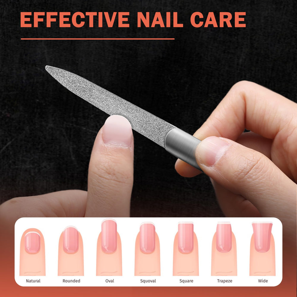 BEZOX nail file set compact durable design, perfect for travel grooming kit.