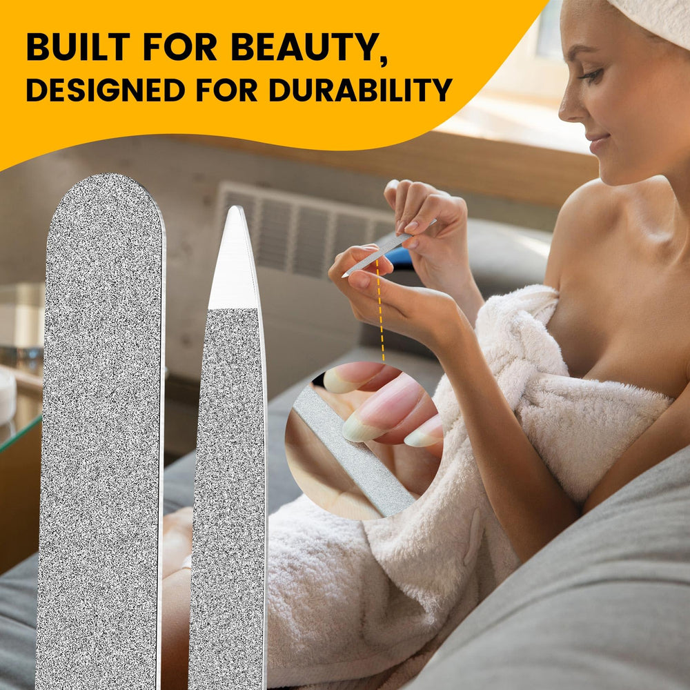BEZOX professional nail file set designed for natural and acrylic nail care.