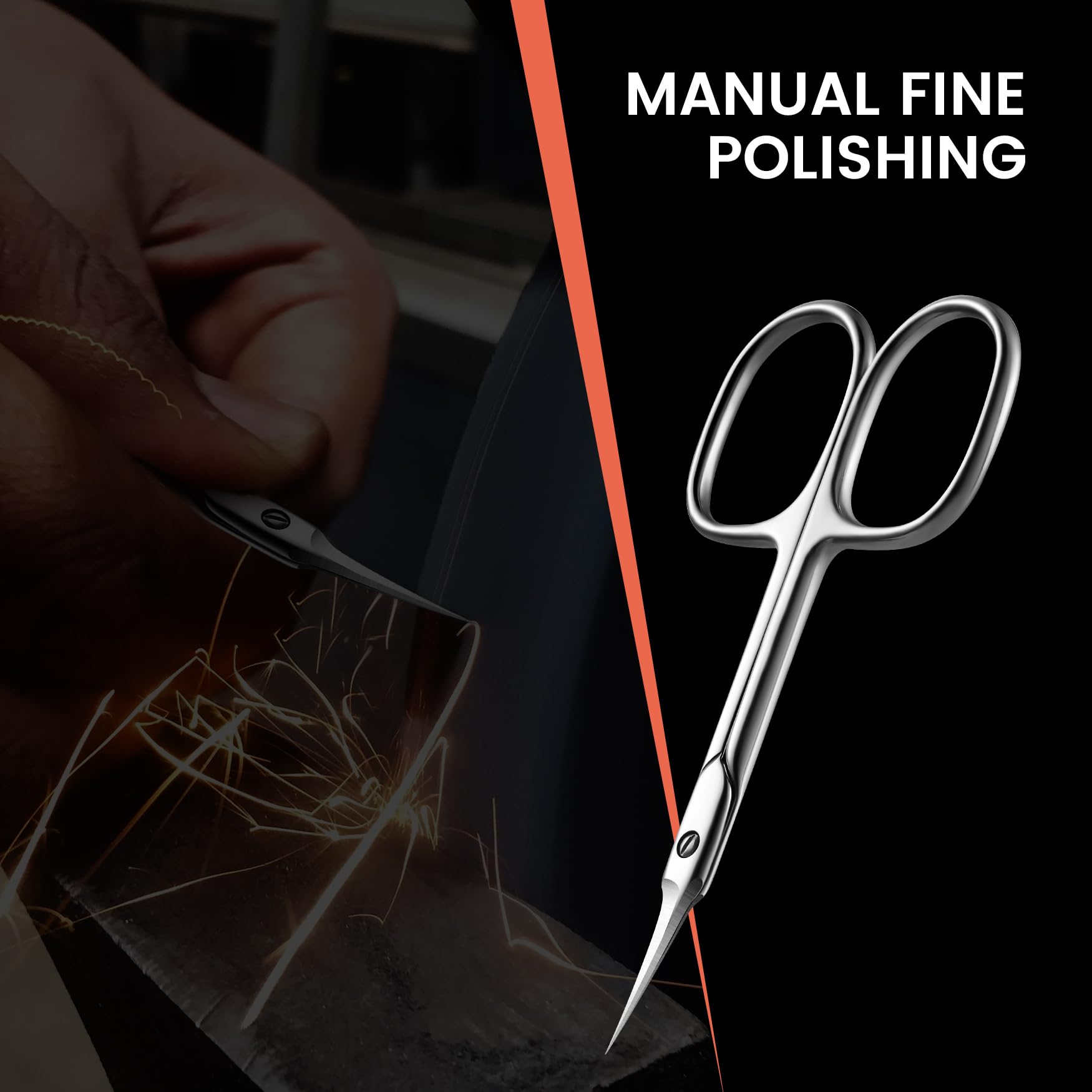 BEZOX small scissors ideal for trimming delicate cuticles and tight spaces.