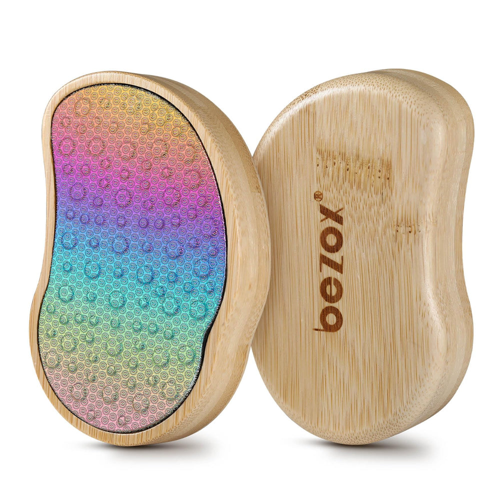 BEZOX stainless steel Pedi Egg foot file showing smooth metal surface for callus removal