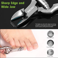 BEZOX toenail clippers locking mechanism prevents accidents during use.