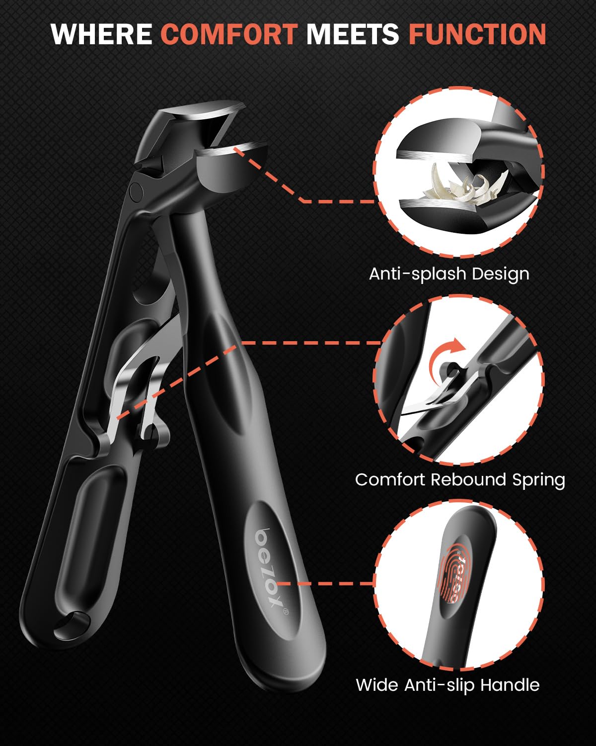 BEZOX stainless steel blades resist rust and stay sharp.